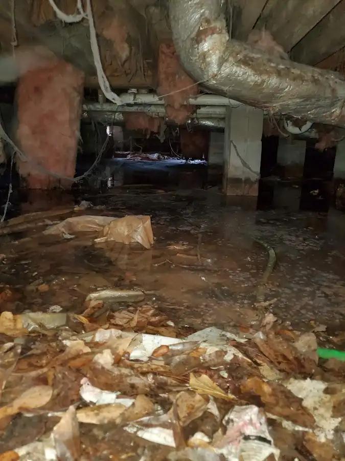 Crawl space flood assessment for Commercial Water Damage Restoration in Riverton